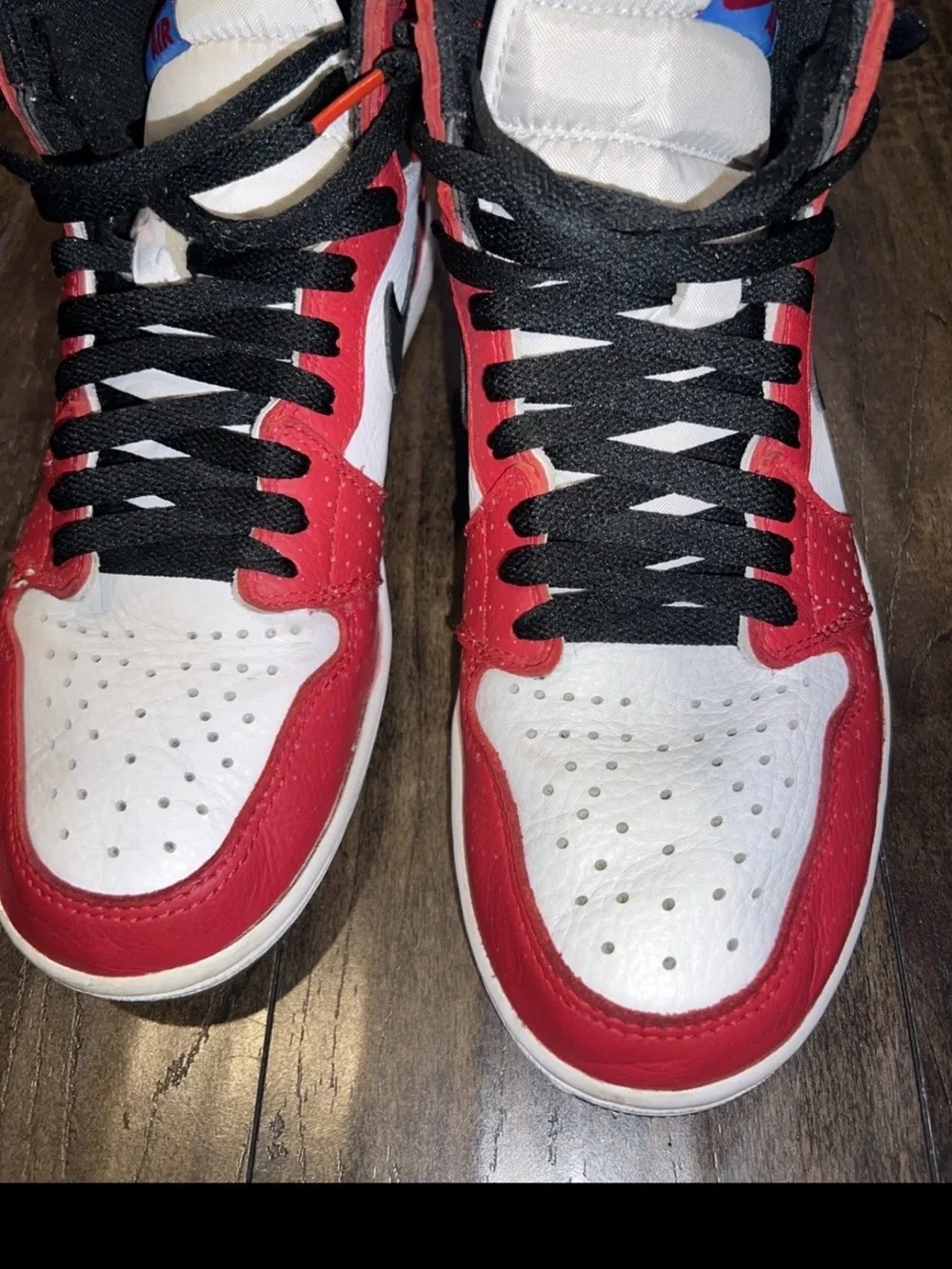 Jordan Kids Red, White & Black High-Top Sneakers